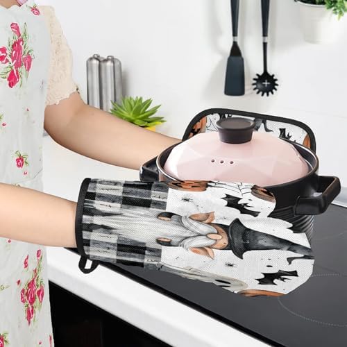 TropicalLife Gnomes Oven Mitts and Pot Holders 4 pcs Set
