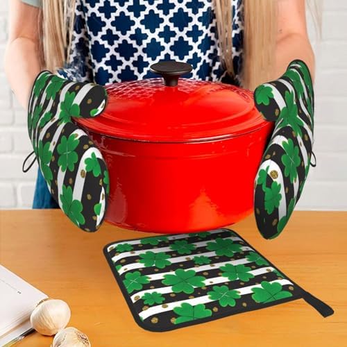 St Patricks Day 3 Piece Oven Mitt Set