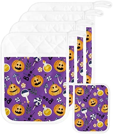 Unique Halloween Boo Pot Holders Set of 5