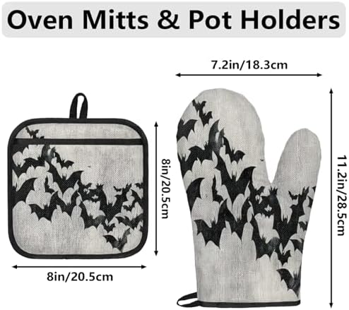 Trick or Treat Halloween-Themed Oven Mitts Potholders Set