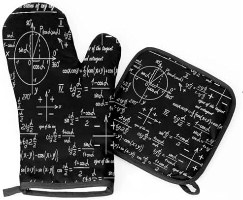 Knowledge Interesting Design Pot Holder Oven Mitt Set for Kitchen