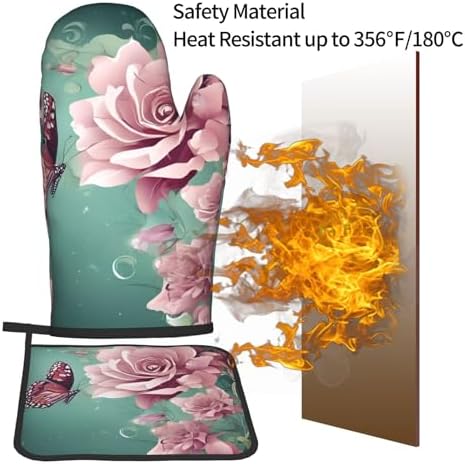 Floral Delight Oven Mitts Set