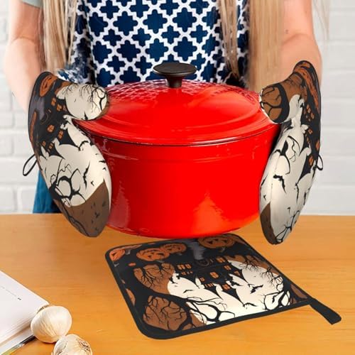 Halloween II Funny Oven Mitts for Baking Pioneers