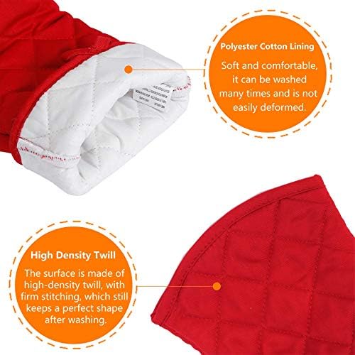 Versatile Heat-Resistant Red Silicone Oven Mitts for Baking Cooking