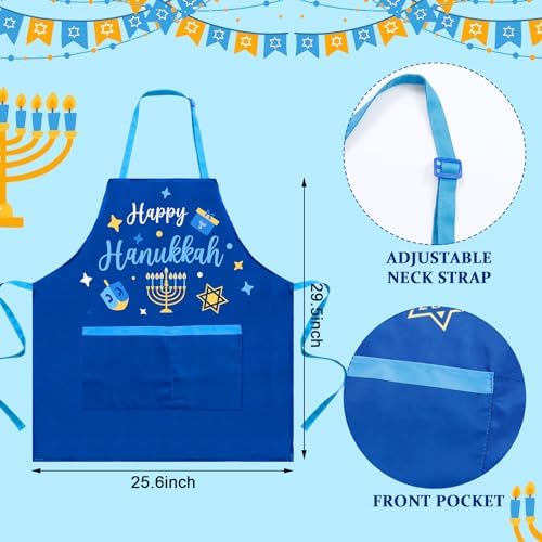 Ziliny Hanukkah Apron Mitts Towels Set for Kitchen