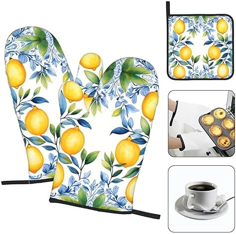 Edafol Oven Mitts and Pot Holders 3 Pack Set