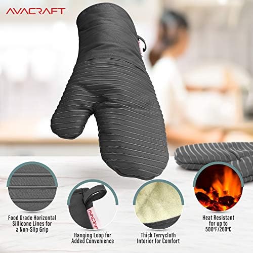 Thick Heat-Resistant Oven Mitts