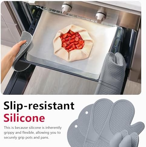 Oven mitts for cooking warmth