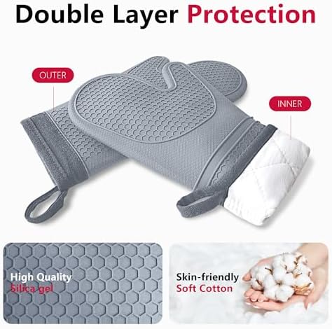Oven mitts for cooking warmth