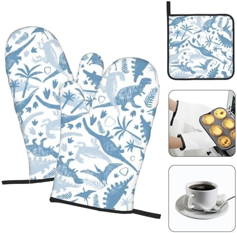 Dinosaur Oven Mitt Set with Pot Holders