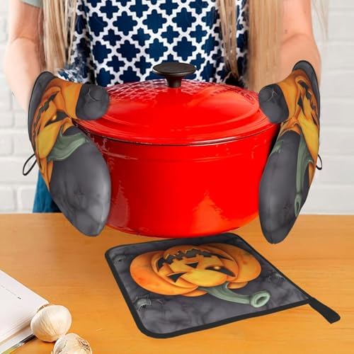 Safe cooking gloves pot holders set Heat Resistant dishwasher safe