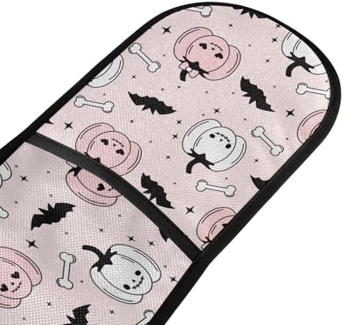 Double Oven Mitts Halloween Pink pumpkin Bats heat-resistant oven glove
