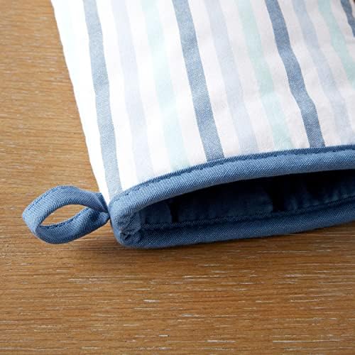 Martha Stewart Daisy Stripe Oven Mitt Set Heat-Resistant Comfortable