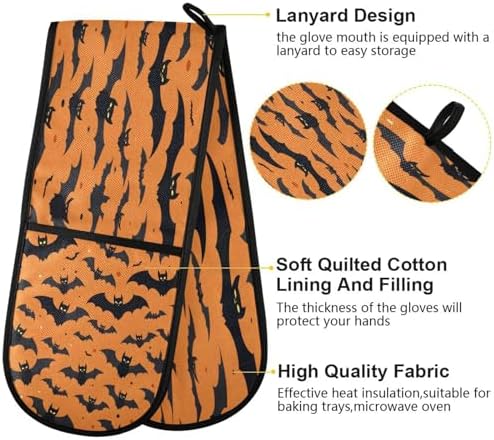 Premium Heat-Resistant Halloween Oven Mitts for Bakers Grillers