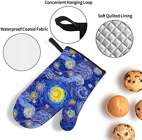 Safe Oven Mitt Set - Non-Slip Heat-Resistant for BBQ and Cooking