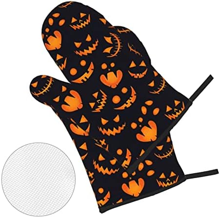 Pumpkin Oven Mitts Heat-Resistant Set of 4