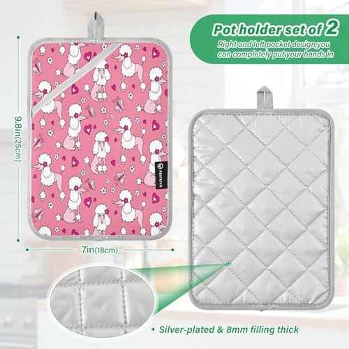 Perfect Heat-Resistant Potholders Two-Piece Kitchen Mitt Set