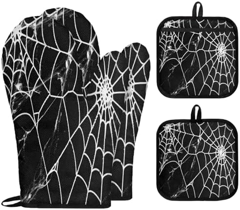 TropicalLife 4Pc Oven Mitts and Pot Holders Set