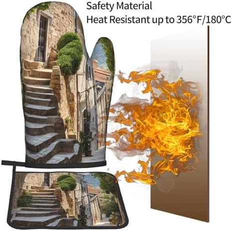 Italian Tuscan Oven Mitt Pot Holder Set