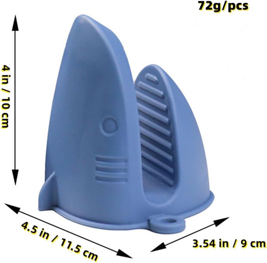 Mini Oven Gloves Silicone Heat Resistant Cooking Pinch Mitts Potholder Blue