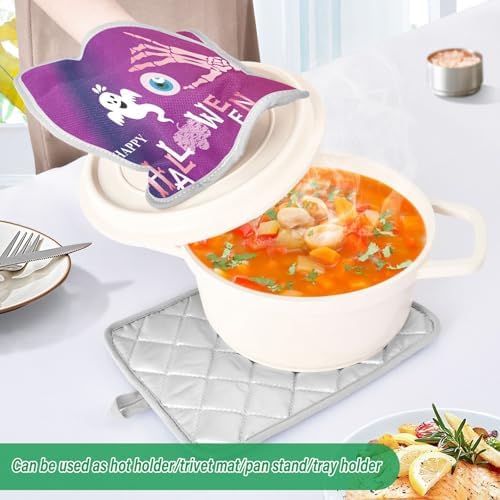 Halloween Ghost Kitchen Potholders Set