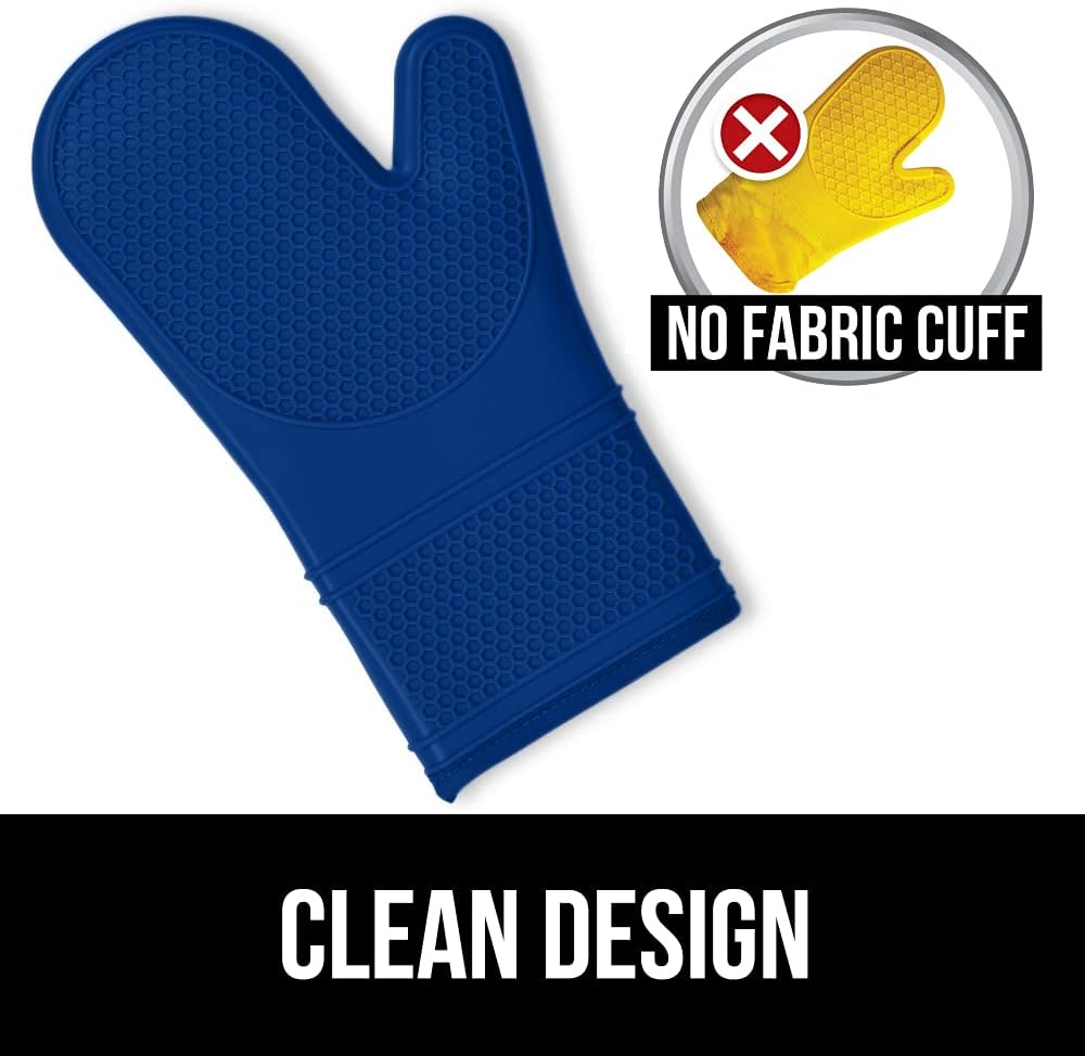 GORILLA GRIP BPA-Free Soft Silicone Oven Mitts 125 Blue