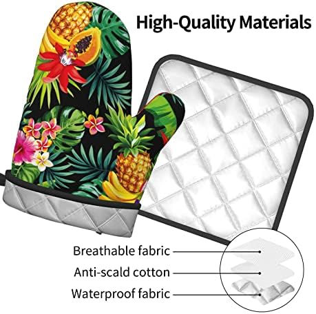 Aoojanu Tropical Fruit Oven Mitts Pot Holders 2 Set