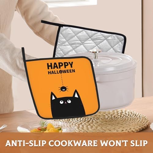 BAMOWEY Happy Halloween Pot Holders Set of 2