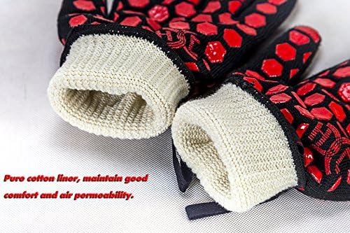 J H Heat Resistant Oven Glove 932F 2 Layers Silicone 1 Pair