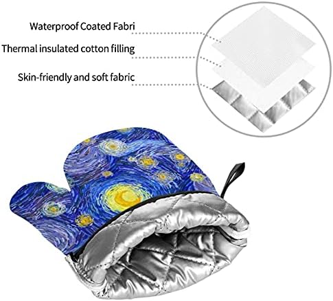 Safe Oven Mitt Set - Non-Slip Heat-Resistant for BBQ and Cooking