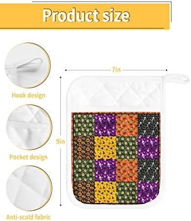 Happy Halloween Heat-Resistant Potholders for Kitchen Safety