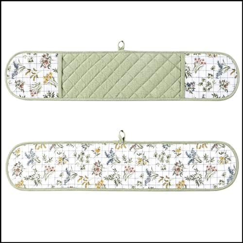 Rhoda French Countryside Quilted Oven Mitt Sage Green