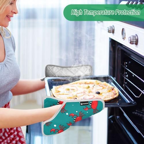 Dalzium Cartoon Crab Potholder Set of 2 Heat Resistant