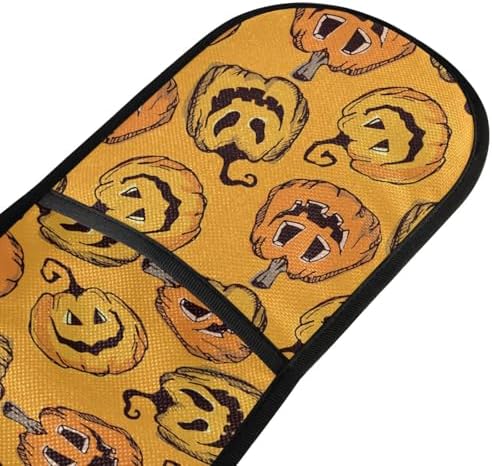 Double Oven Mitts for Halloween Pumpkins Heat-Resistant