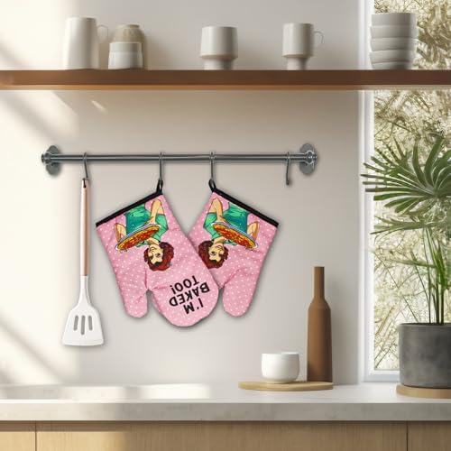 2 Pcs Funny Oven Mitts Im Baked Too Heat Resistant