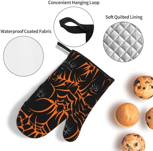 Halloween Spider Web Oven Mitts