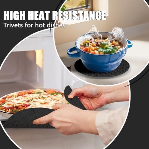 SMRCAD Silicone Oven Mitts with 5 Spatulas Set