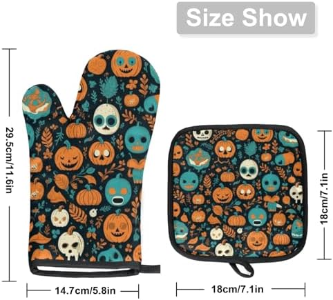 Halloween Ghost Oven Mitt Set