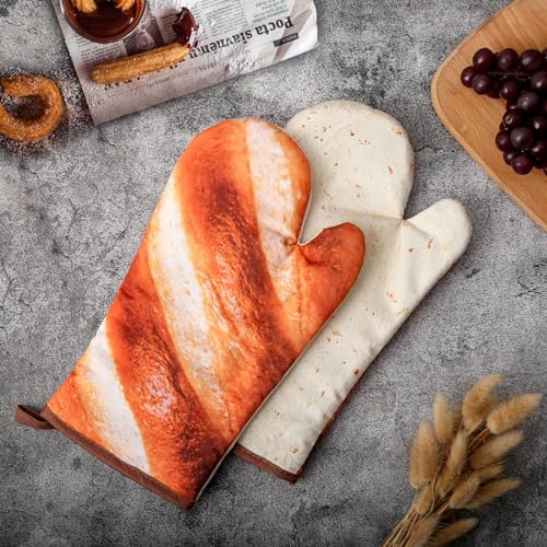 Funny Oven Mitts Baguettes and Burritos Cotton Oven Golves