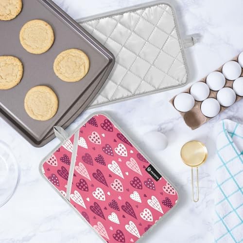 KCLDECI Oven Mitts Heat-Resistant Set of 2 for Kitchen Use
