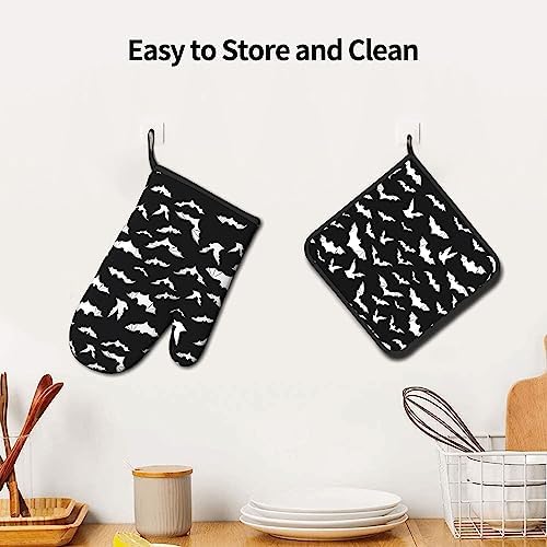 Oven Mitt Pot Holder Set for BBQ Cooking