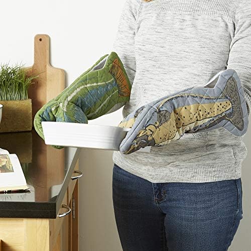 DII Cotton Oven Mitts Heat Resistant 6x165 Set of 2 Machine Washable
