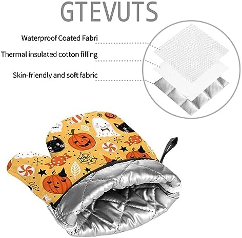 Halloween Spooky Ghost Skull Oven Mitts