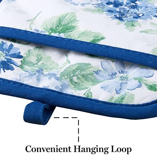 Martha Stewart Amber Floral Oven Mitt Set 2 Pack