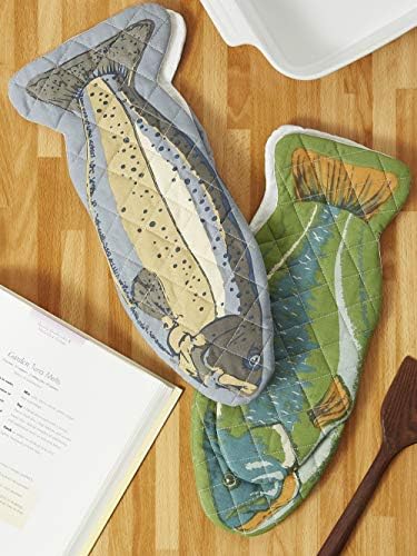 DII Cotton Oven Mitts Heat Resistant 6x165 Set of 2 Machine Washable