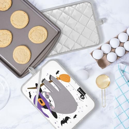 Halloween Sloth Potholder Set with Pockets 2 Pack