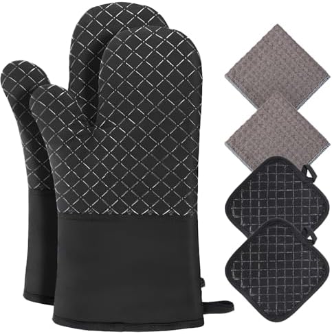 Oven Mitts Pot Holders Heat-Resistant Kitchen Tools by Philorn