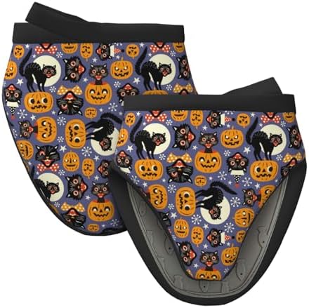Mini Silicone Oven Mitts Spooky Cats Halloween Pumpkins Heat-Resistant Comfortable