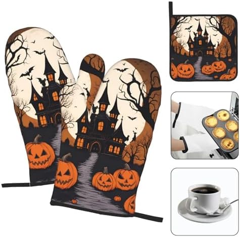 Halloween II Funny Oven Mitts for Baking Pioneers