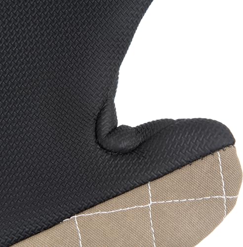 Oven mitt with temperature protection and ambidextrous grip